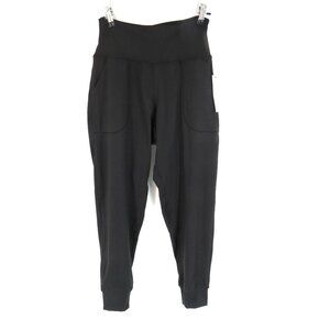 Kcutteyg Womens Black High-Waisted Joggers Pockets Medium NWT